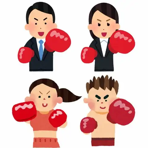 拳击比赛泰拳打拳自由搏击卡通插画免扣素材手绘png25插画运动比赛健身
