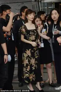 王丽坤穿花裙复古优雅众人簇拥面露灿笑
