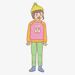 冬季冬日黄帽子少女卡通手绘图片素材其他格式下载动漫人物大全
