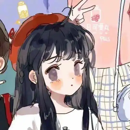 动漫姬头闺蜜头像女生双人
