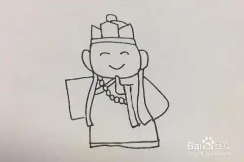 西游记唐僧的简笔画画法
