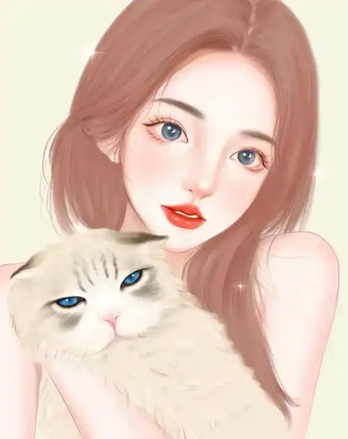 好看唯美小清新插画女生动漫头像
