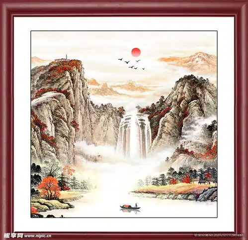 山水画设计图
