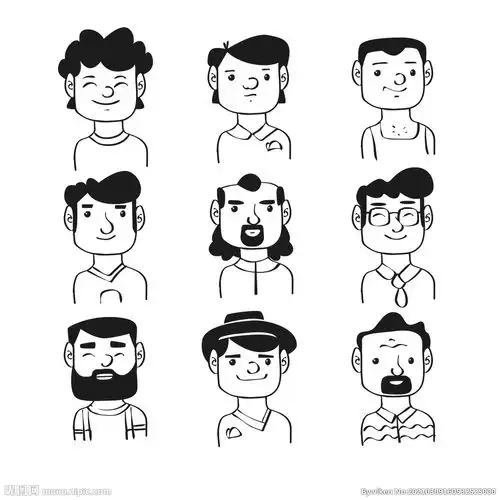 卡通q版手绘头像表情图片
