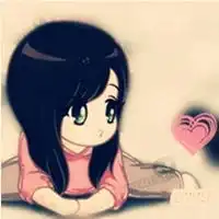 小女孩小男孩情侣头像噘嘴亲亲
