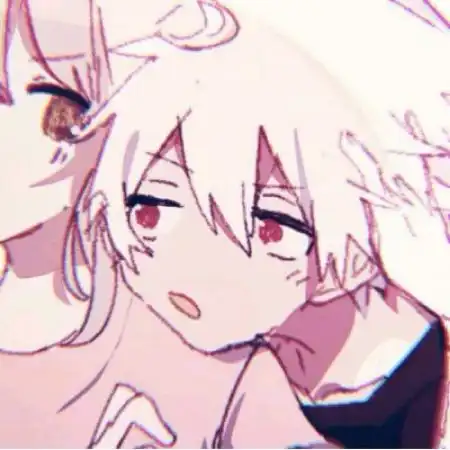 漫画情侣头像一男一女,带着淡然的表情
