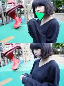 好看的侧脸短发女生头像
