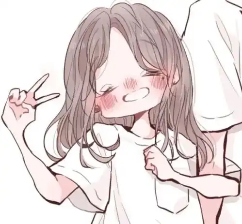 甜甜的情侣头像被爱好似有靠山
