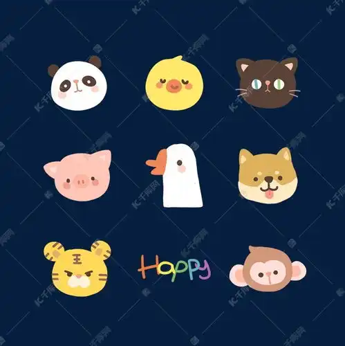 手绘卡通可爱小动物图标素材图片免费下载千库网
