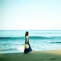 海边夕阳双人头像海边夕阳男生qq头像

