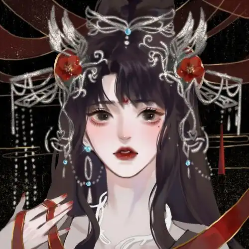 仙气动漫女生头像月亮被嚼碎变成了星光,而你就藏在那漫天星辰中
