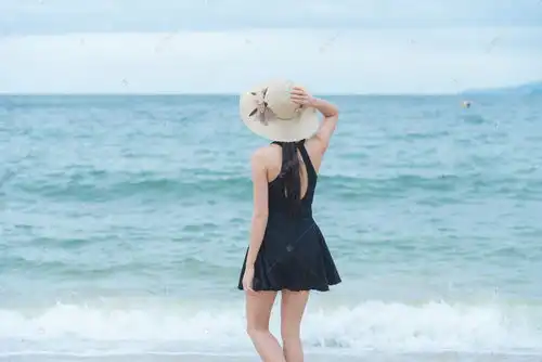 海边少女背影摄影图高清摄影大图千库网
