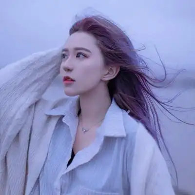 女生清新头像唯美侧脸

