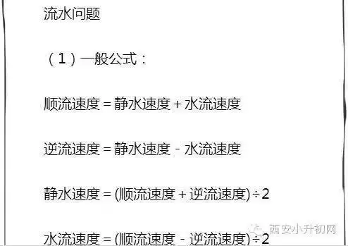 西安小升初数学公式大全,掌握了这些,就算每天数学考试也不怕
