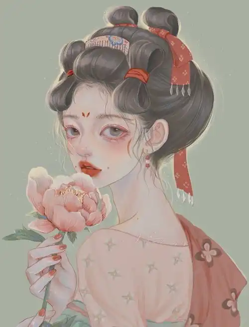 本草纲目草药拟人动漫女生头像
