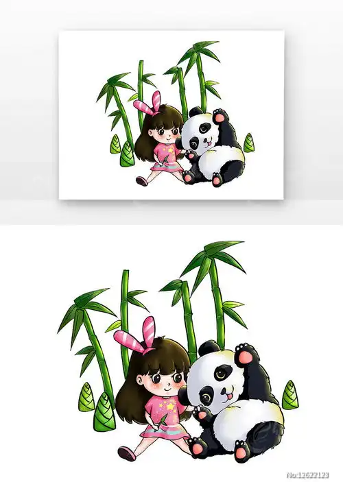 动物日女孩与熊猫素材世界动物日图片10月图片第10张红动中国
