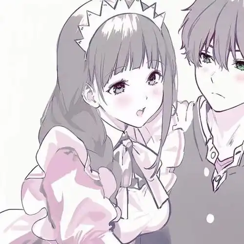 情侣头像想和你从校服到婚纱
