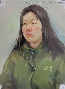 披肩长发女青年色彩头像怎么画
