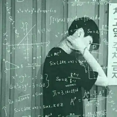 数学公式头像男背影图片
