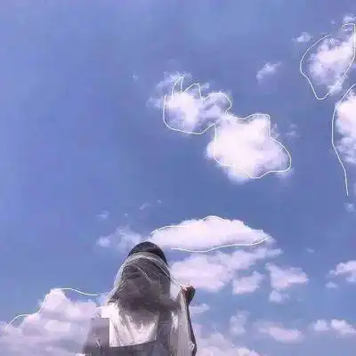 背影女生头像可爱小清新女头像
