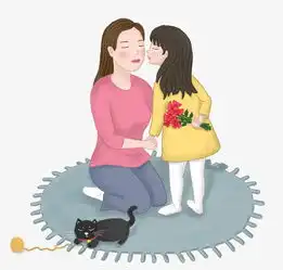母爱主题温馨卡通插画图片素材其他格式下载动漫人物大全
