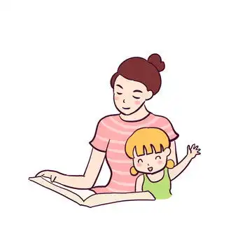 手绘卡通妈妈喂奶免抠元素
