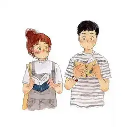 甜炸了情侣日常小插画,亲亲抱抱举高高
