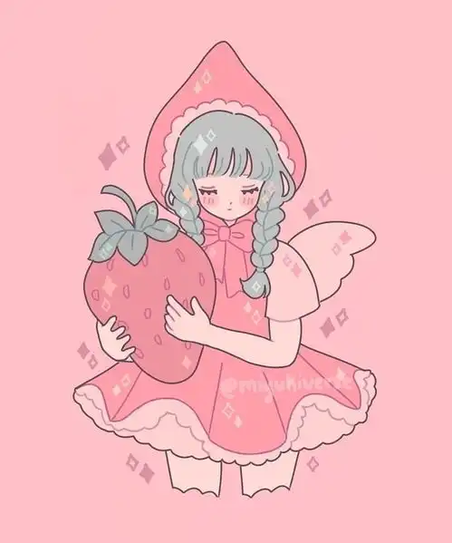 粉色少女心时尚卡通头像
