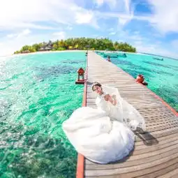 婚纱照海边外景浪漫唯美摄影主题

