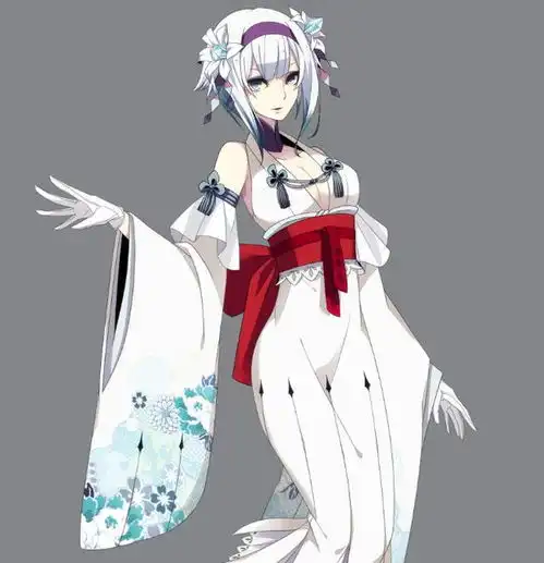 二次元卡通人物国色天香,亭亭玉立的高挑美少女
