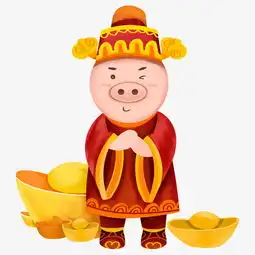 q版财神卡通插画图片素材其他格式下载动漫人物大全
