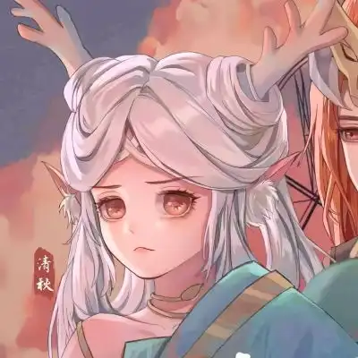 可爱手绘王者荣耀情侣头像
