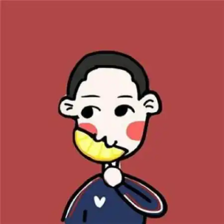 红底情侣头像一男一女卡通我们就永远不会分开了
