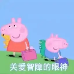 小猪佩奇头像智障儿童欢乐多略略略
