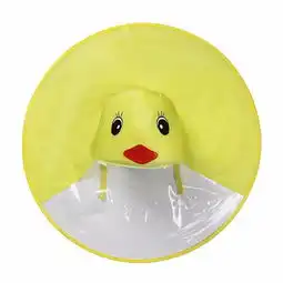 kiders抖音雨衣儿童网红斗篷式抖音同款学生伞帽小黄鸭雨罩宝宝飞碟雨伞蜜芽
