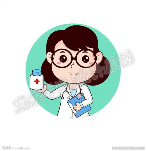 卡通女医生头像版设计图
