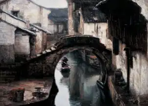 陈逸飞笔下,音乐女子水乡
