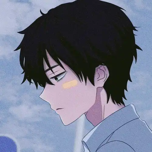 动漫男头你才十几岁怎么眼睛里就没有光了
