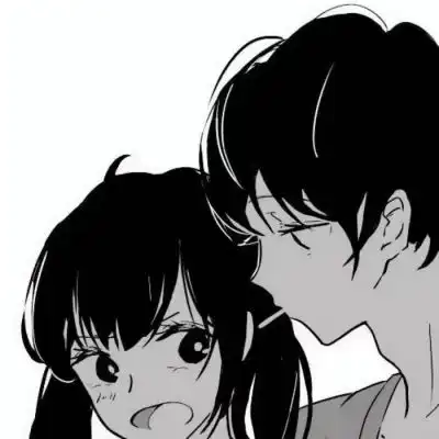 黑白色情侣头像
