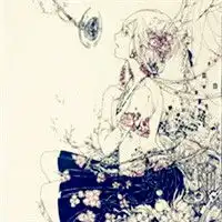 手绘古风民国美女头像,打伞的样子更是淑女

