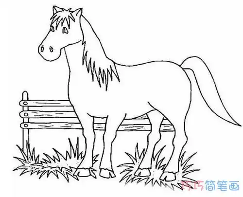 西游记白龙马怎么画白龙马简笔画图片
