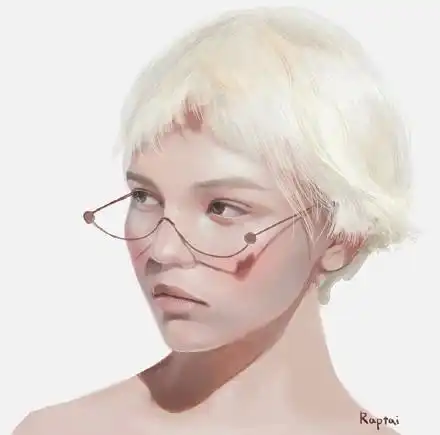 一组写实风头像插画作品
