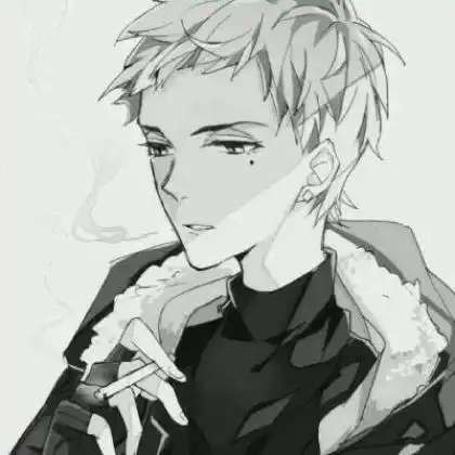 冷酷卡通男生微信头像,愿所有的离开都是一场梦而已
