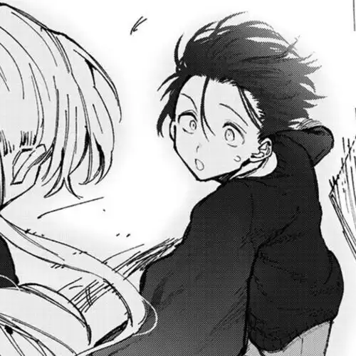 头像黑白漫画情头
