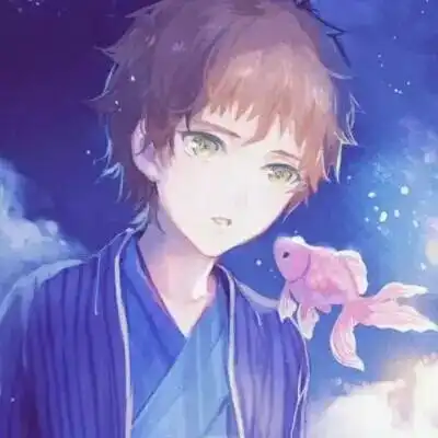 绿色系动漫男生头像
