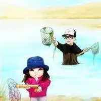 抱肚躺地上的卡通图微信头像图片大全
