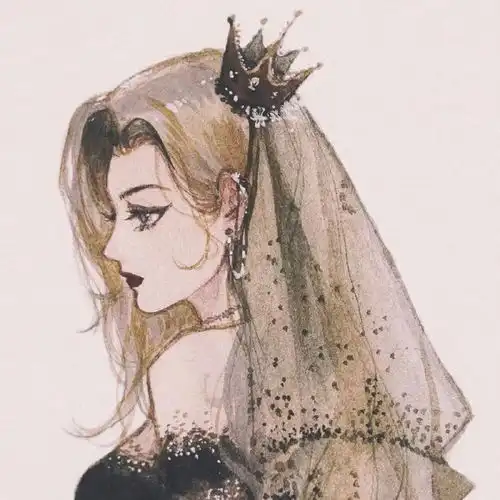 迪士尼公主婚纱团头头像
