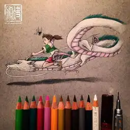 温暖人心的宫崎骏动画人物笔触细腻每一幅都堪称经典
