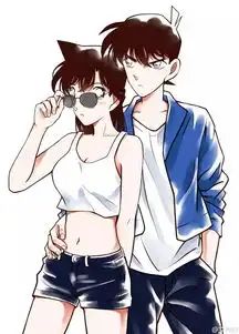 名侦探柯南工藤新一小兰组图
