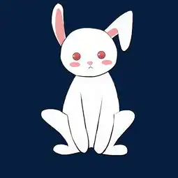 白色的小兔子手绘插画图片素材其他格式下载动漫人物大全
